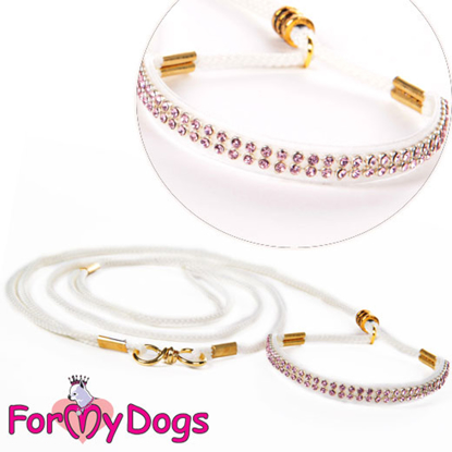 Afbeeldingen van ForMyDogs  Showlead pink crystals