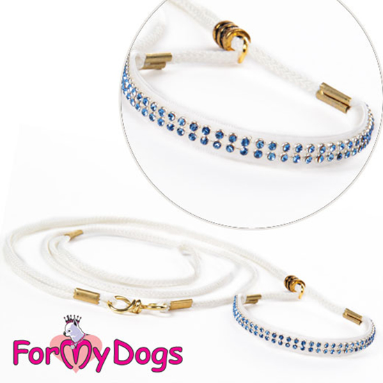 Afbeeldingen van ForMyDogs  WHITE / BLUE CRYSTALS