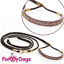 Afbeeldingen van ForMyDogs  showlead CHOCOLATE/ COGNAC CRYSTALS